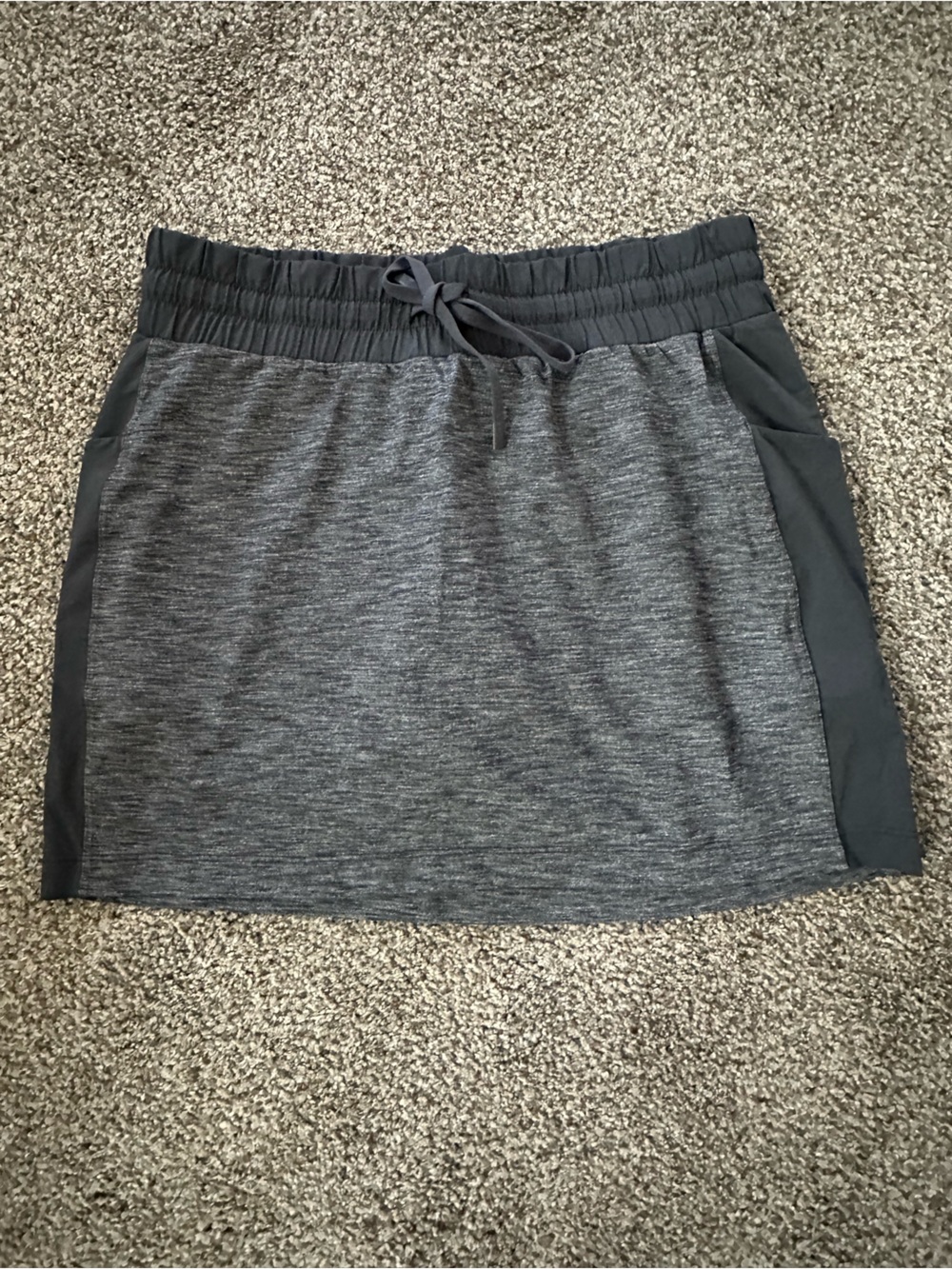 Athleta Black Athletic Skirt with Elastic Waist